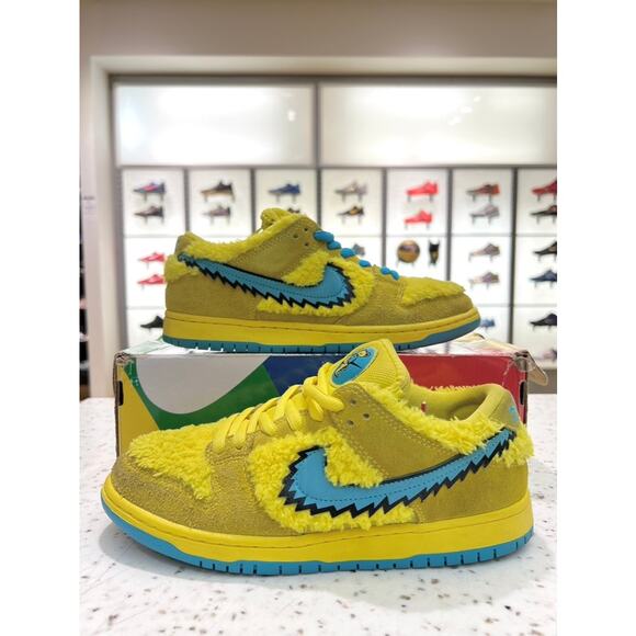 Nike SB Dunk Low Grateful Dead Bear Opti Yellow Blue Fury Verdy Visty CJ5378 700 - Picture 1 of 10